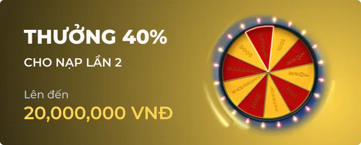 Ưu đãi Thưởng 40% nạp lại hàng tuần tại win88apps